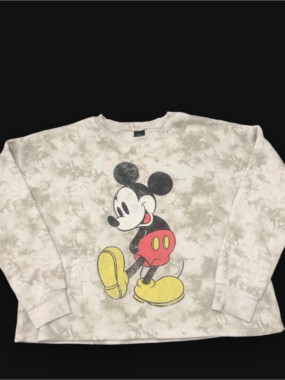 Mickey Mouse Gray Tie-Dye Kids Sweatshirt
